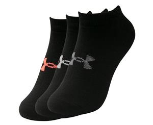 Under Armour Solid NoShow 6pk Womens Socks - Black