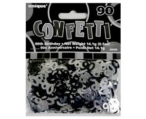 Unique Party Black 90Th Birthday Confetti (Black) - SG11797