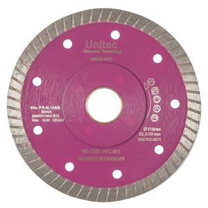 Unitec 115mm Diamond Blade Turbo for Ceramic Cutting - LAZERCUT