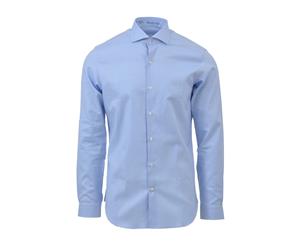 VANGHER N.7 MEN'S LIGHT BLUE COTTON SHIRT