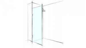 Verotti Custom 1000mm Front Only Fix Panel Bracket Shower Screen - Clear