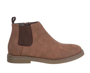 Vince Cooper Cohen Kids Boys Zip Up Ankle Boot Spendless Shoes - Tan