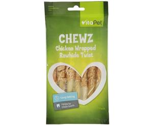 VitaPet Chewz Chicken Wrapped Rawhide Twist 7pk