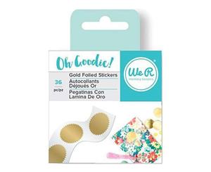 We R Memory Keepers - Oh Goodie! Foil Stickers 36/Roll - Gold Starburst