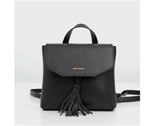 Women's Lilian Leather Mini Backpack - Black