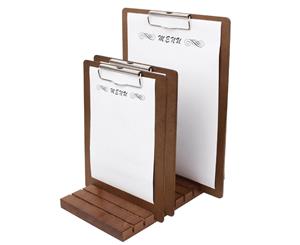 Wooden Stand for Menu Presentation Clipboards