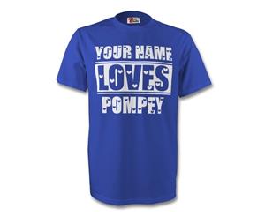 Your Name Loves Pompey T-shirt (blue)