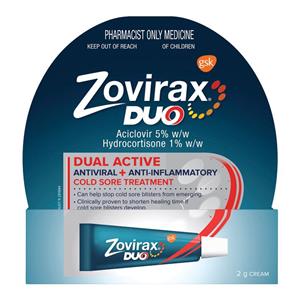 Zovirax Duo Cold Sore Cream Tube 2g