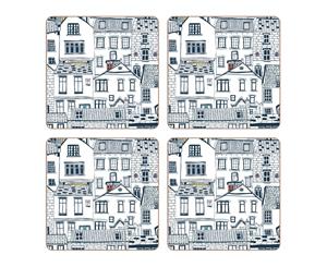 iStyle Coastal Houses Coasters Pack of 4