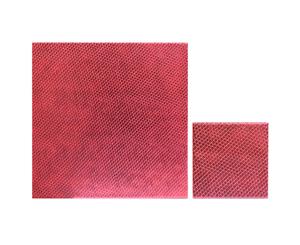 iStyle Set of 4 Metallic Faux Leather Placemats and Coasters Red