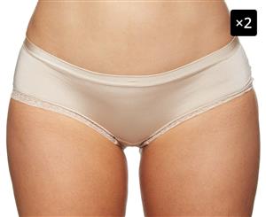 2 x Berlei Women's Barely There Luxe Boyleg - Soft Powder