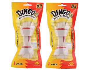 2 x Dingo Medium Rawhide Bone 70g