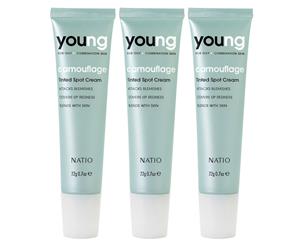 3 x Natio Young Tinted Spot Cream 22g