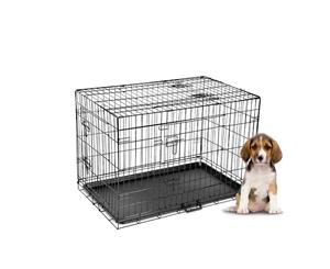 30 Medium Dog Kennel Collapsible Metal Crate Pet Puppy Cat Rabbit Cage "