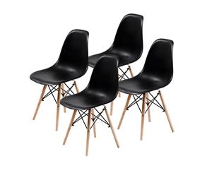 4X Retro Dining Cafe Chair Eiffel DSW BLACK
