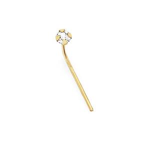 9ct Gold Crystal Nose Stud