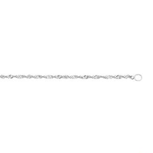9ct White Gold 40cm Solid Singapore Chain