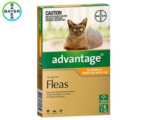 Advantage Flea Treatment For Cats 0-4kg 6pk