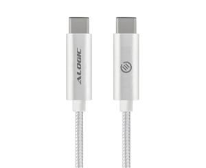 Alogic 1m USB 3.1 USB-C to USB-C Male to Male Cable Silver MU31CC-01SLV