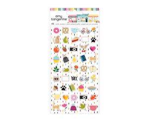 American Crafts - Amy Tan Slice Of Life Collection - Mini Puffy Stickers