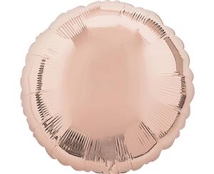 Amscan 18 Inch Plain Circular Foil Balloon (Rose Gold) - SG3944