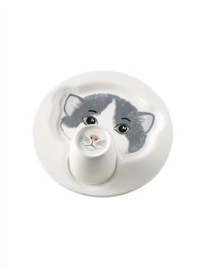 Animal Friends Children Cat Plate with Mug