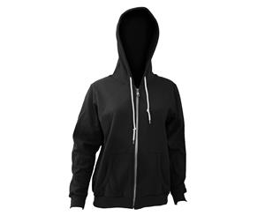 Anvil Womens Full Zip Hooded Sweatshirt / Hoodie (Black) - RW138