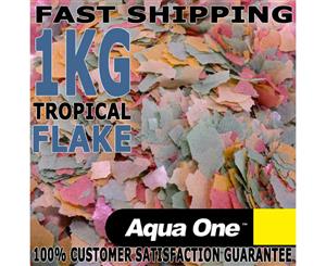 Aqua One Tropical Cichlid Fish Food Flake Aquarium Pond Food 1Kg GUARANTEED