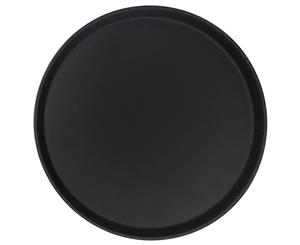 Argon Tableware Non Slip Round Black Serving Tray for Food and Drinks - 40cm