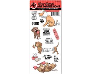 Art Impressions - Funny Farm Clear Stamps - Doggy Kisses