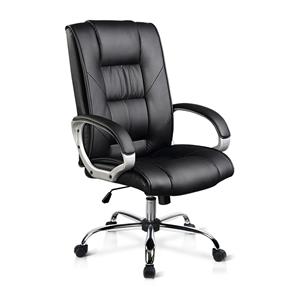 Artiss Executive Office Chair Leather Chairs Computer Desk Seating Black