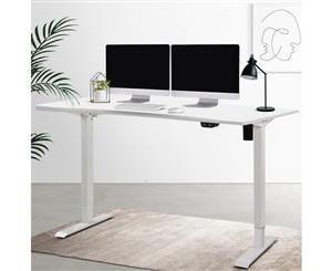 Artiss Standing Desk Sit Stand Table Height Adjustable Motoroised Electric Computer Laptop Home Office Workstation Studio 140cm Curved White Roskos I