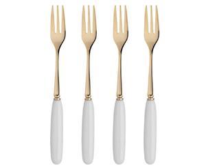 Ashdene Parisienne Cake Forks Set of 4 - White