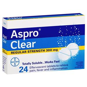 Aspro Clear Pain Relief 24 Soluble Tablets