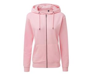 Asquith & Fox Womens/Ladies Zip-Through Organic Hoodie (Soft Pink) - RW7147