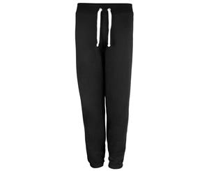 Awdis Girlie Ladies Cuffed Jogging Bottoms / Sweatpants (Jet Black) - RW189