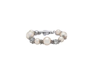 Barcs Soiree Pearl Bracelet With Silver Chain & Ivory Pearls