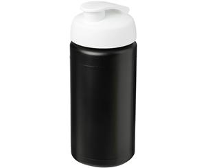 Baseline Plus 500Ml Flip Lid Sport Bottle With Grip (Solid Black/White) - PF2822