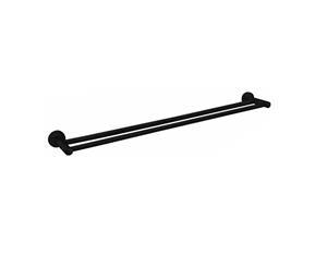 Black Loui Double Towel Rail