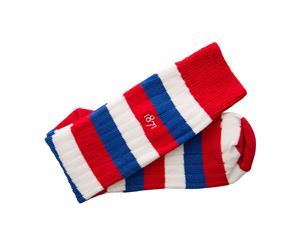 Black & Blue 1871 Mens Lausanne Weekender Embroidered Socks (Red/White/Blue) - BB119