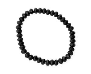 Bling Beads Diamond Cut Bracelet - 6mm black - Black