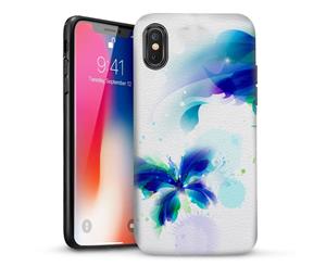 Blue Butterfly Dual Layer heavy duty Case Cover For Apple iPhone XS