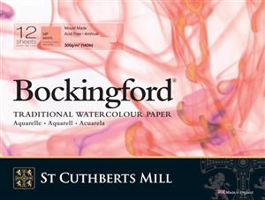 Bockingford 300gsm Spiral Pad 12" x 9" (310 x 230mm) Hot Pressed