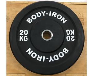 Body Iron 20 Kg Bumper Plate Black