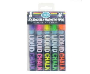 Boyle Liquid Chalk Markers 5 Pc Fluorescent