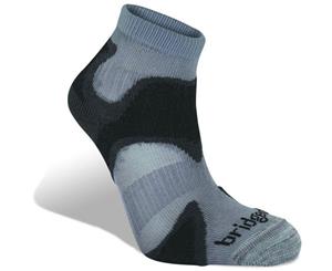 Bridgedale Mens Trail Sport Ultra Light T2 Walking Socks - Gunmetal / Black