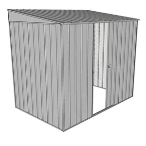 Build-a-Shed 1.5 x 2.3 x 2m Single Sliding Side Door Skillion Shed - Zinc