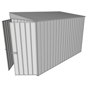 Build-a-Shed 1.5 x 3 x 2m Skillion Shed without Side Doors - Zinc