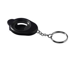 Bullet Cappi Bottle Opener Key Chain (Solid Black) - PF433