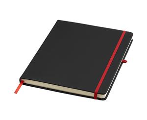 Bullet Noir Large Notebook With Lined Pages (Solid Black/Red) - PF2787